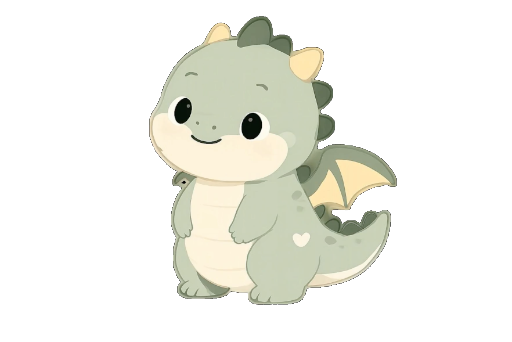 Ember the dragon, happily bouncing
